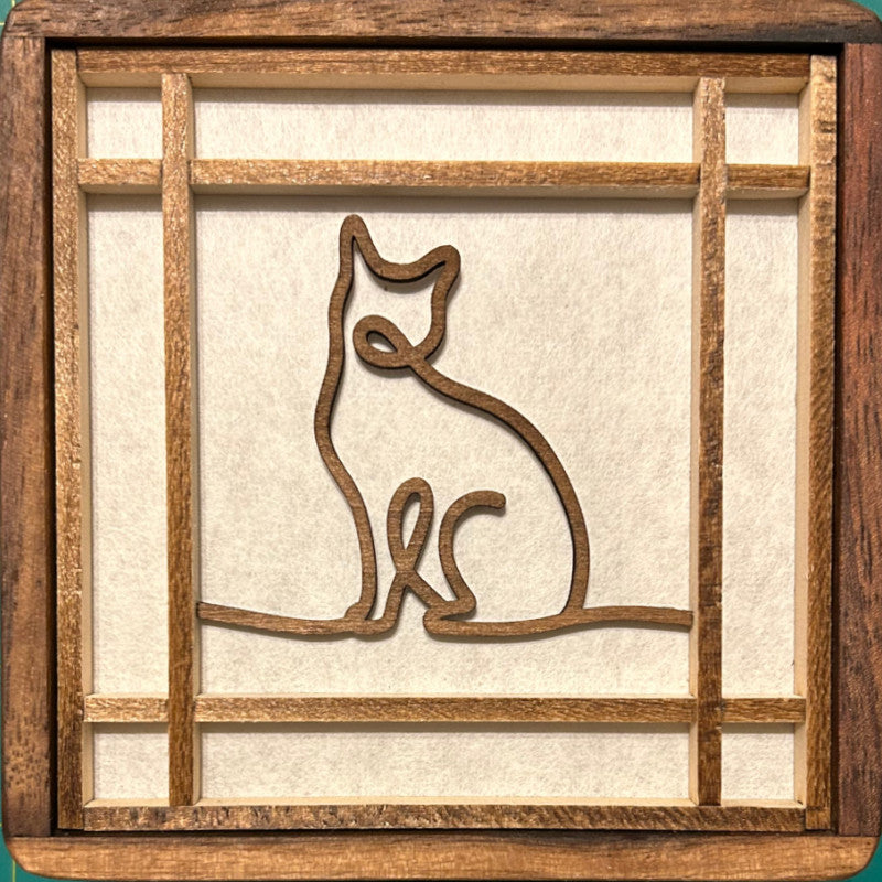 Veilleuse de table : Ligne Chat 1