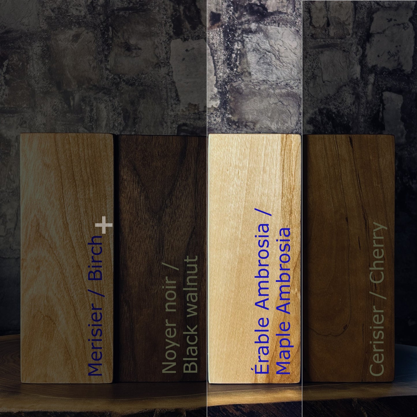 Lampe Kumiko en érable ambrosia - bois massif d'Amérique du Nord